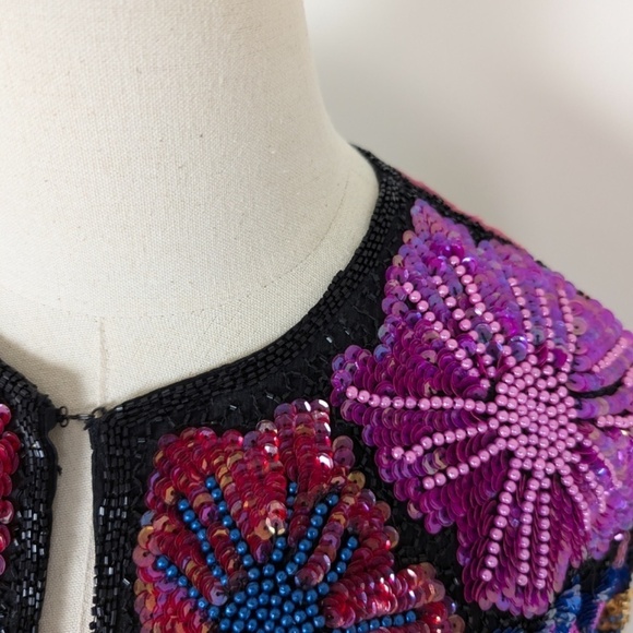 80's Beaded Sequin Cardigan/Jacket - Picture 7 of 13
